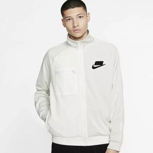 NWT Nike Mens sportswear track jacket light bone